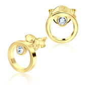 Gold Plated Classic Circle Stud Earrings STS-943-GP